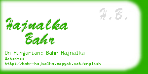 hajnalka bahr business card